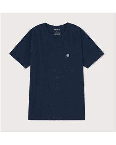 Thinking Mu T-shirt navy curry sol - Bleu
