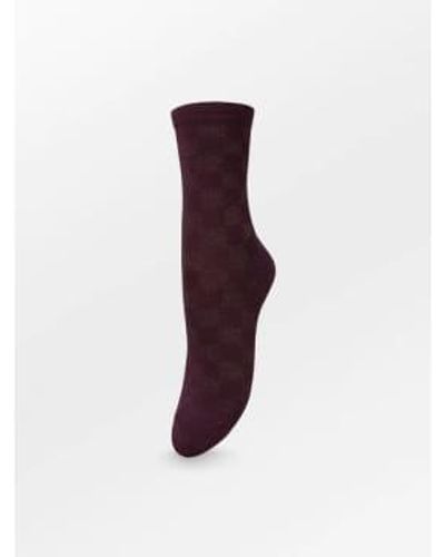 Becksöndergaard Quinis Glitter Socks Port / 37-39 - Purple