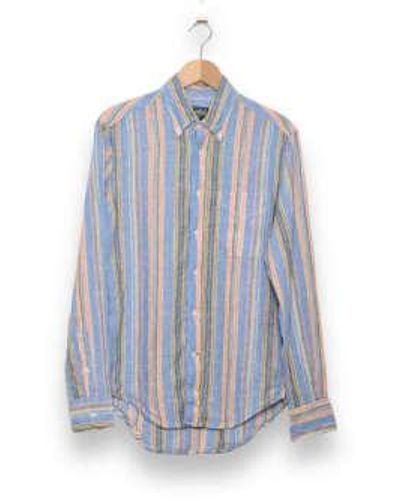 Gitman Vintage Vintage Linen Awning Stripe - Blue