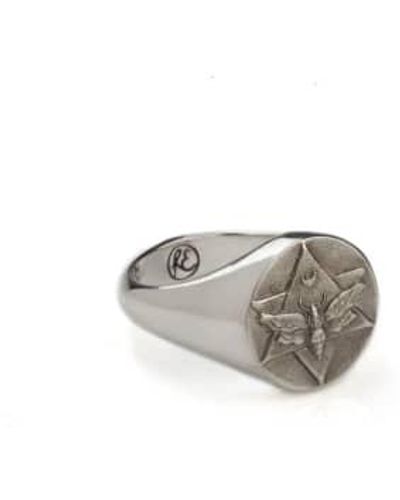 Rachel Entwistle The Lunar Signet Ring M / Silver - Grey