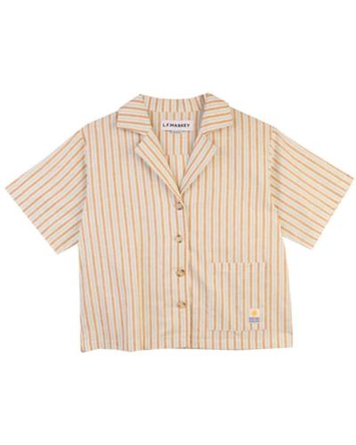L.F.Markey Abel Shirt Citrus Stripe - Natural