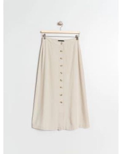 indi & cold Stone Grey Pique Lyocell Skirt - Neutro