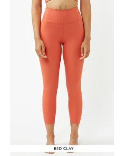 GIRLFRIEND COLLECTIVE Rib High Rise 7/8 leggings Clay / Xs - Red