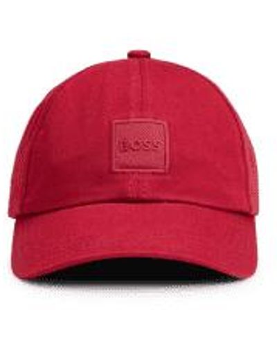 BOSS Derrel Logo Hat Col: 647 Red, Size: Os Os