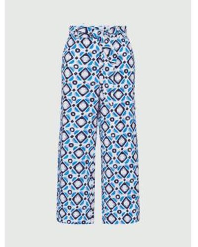 Marella Demien Print Pants - Blue
