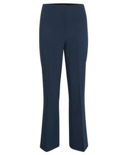 Soaked In Luxury Slcorinne Night Sky Straight Leg Trousers - Blu