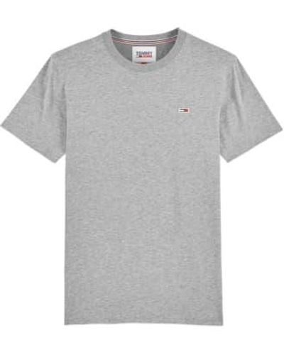 Tommy Hilfiger Graumeliertes tommy jeans new flag t-shirt