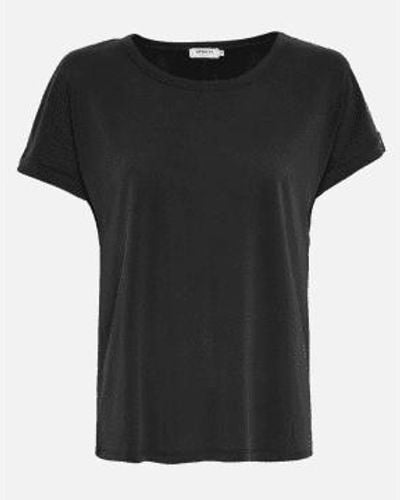 MSCH Copenhagen Camiseta modal fenya - Negro