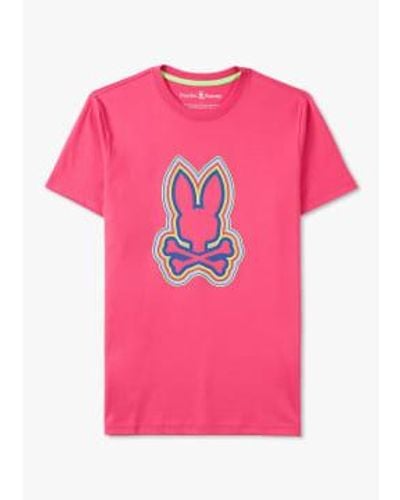 Psycho Bunny S Maybrook Graphic T-shirt - Pink