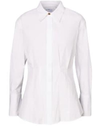 Marella Stretch Fitted Cotton Shirt 8 - White