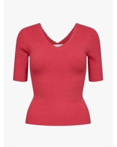 Numph Nuayelet Ss Pullover Teaberry M - Red