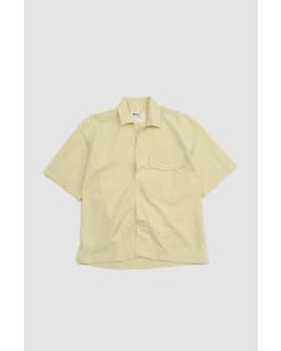 Margaret Howell Flap Pocket Shirt Yarn Dye Pale Xs - Yellow