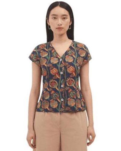 Nice Things Iznik Print Top - Marrone