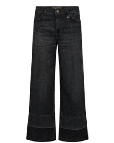 Mos Mosh Jeans neri a gamba larga ispirati agli anni `70 - Nero