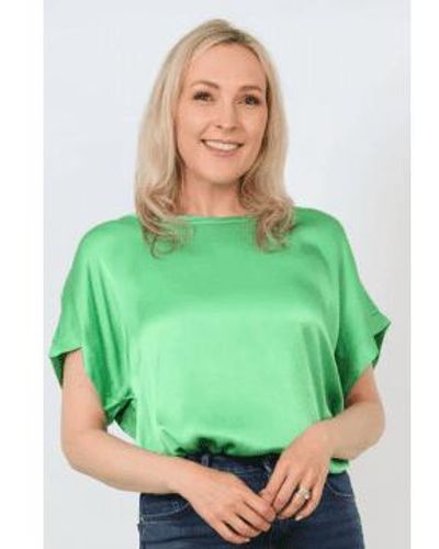 MSH Silk Textured Top Small - Green