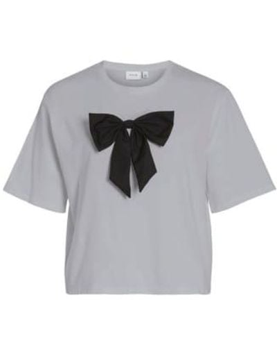 Vila Bogendetail T-Shirt - Grau