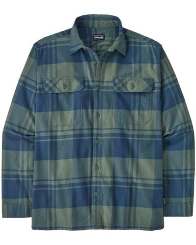Patagonia Fjord Flannel Shirt S - Blue