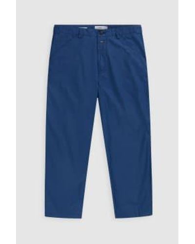Closed Dover Pants Organic Cotton Popeline Relaxed Blue 34