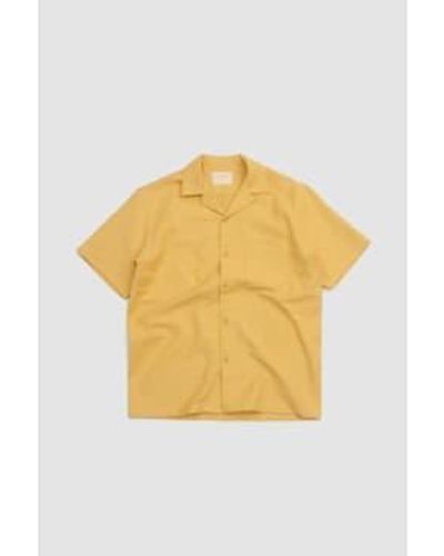 Portuguese Flannel Beach Resort Shirt S - Yellow