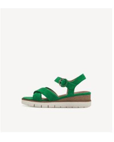 Tamaris Grüne wildleder -sandalen
