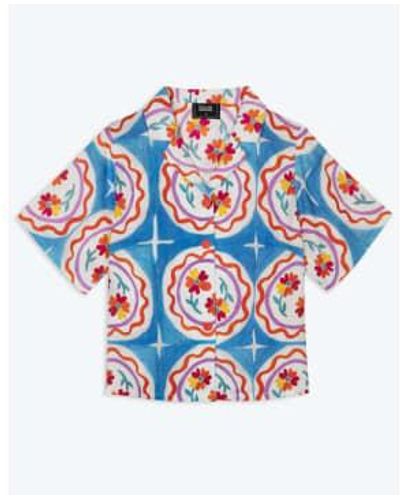 Lowie Plate Print Shirt 1 - Blu