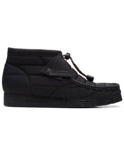 Clarks Wallabee Boot Quilted Uk 7 - Black