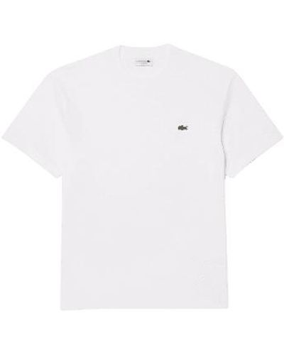 Lacoste Classic Fit Cotton Knit Tee - White