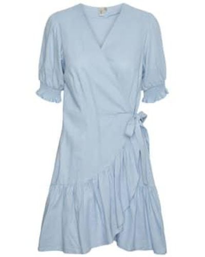 Y.A.S Liplaxy wrap robe ciel clair - Bleu