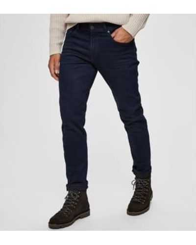 SELECTED Hombres seleccionados jeans domía azul regular