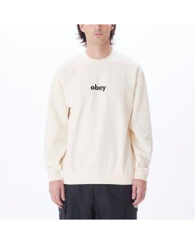 Obey Broken Sweatshirt Xs - White