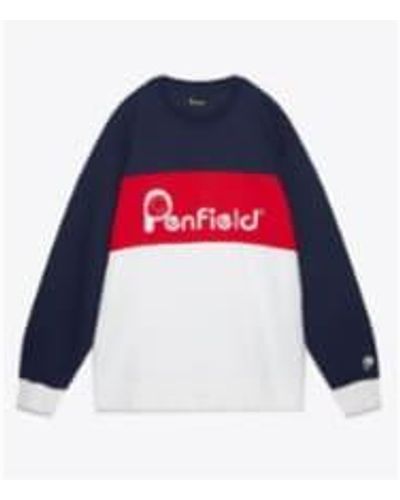 Penfield Navy Hudson Sweatshirt Xs - Red