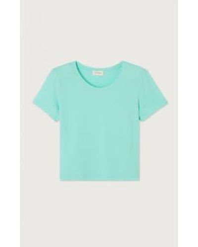 American Vintage Gamipy T Shirt Lagoon - Blu