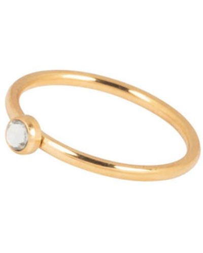 Ellen Beekmans Medium Goldplated Rhinestone Ring - Metallizzato