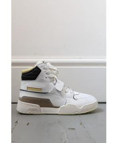 Isabel Marant And Yellow Alsee Leather Hi Top Sneakers 37 - Gray