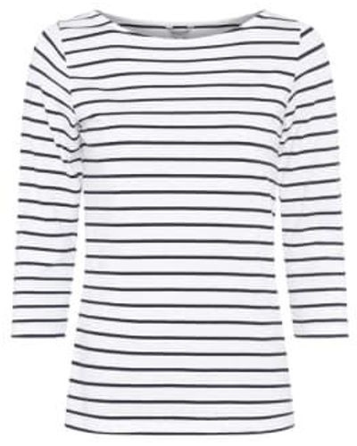 Great Plains Essential Jersey Top Optic /white Organic Cotton