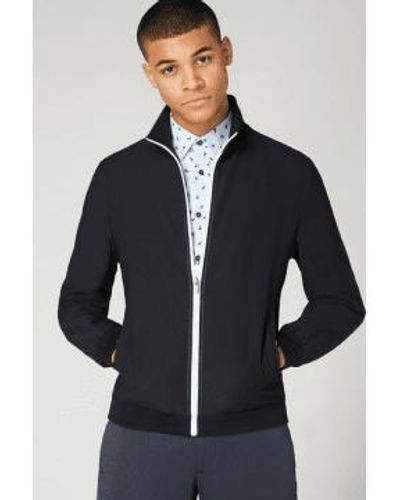 Remus Uomo Navy Contrast Zip Casual Jacket Double Extra Large - Blue