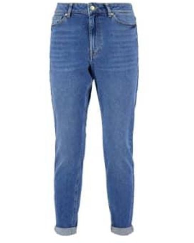 Zusss Trendy Mom Jeans, New Small - Blue
