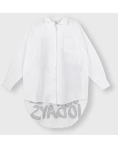 10Days Camisa gran tamaño sabática - Blanco