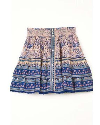 M.A.B.E Mabe Cass Multi Print Mini Skirt - Blu