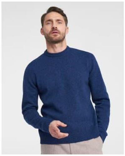 Holebrook Charles Knitted Crew Neck L - Blue