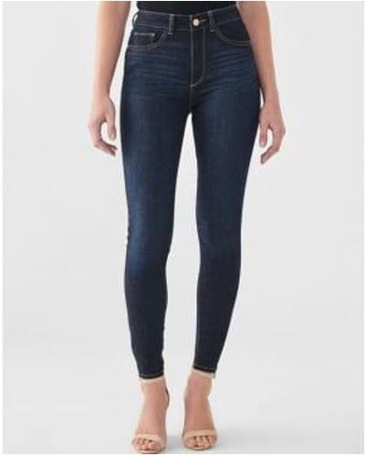 DL1961 Farrow skinny jeans in dunkel willoughby - Blau