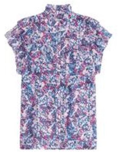 Suncoo Laura Shirt In Print From - Blu