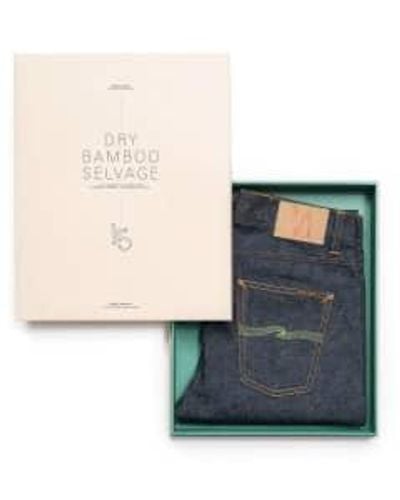 Nudie Jeans Lean Dean Dry Bamboo Selvage " Bloodline" L30 32 - Blue
