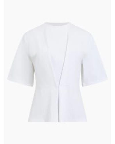 French Connection Pearl Top/linen Xs - White