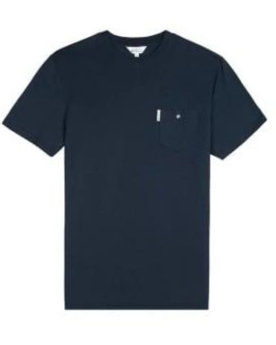 Ben Sherman Camiseta signature con bolsillo en el pecho - Azul