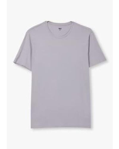 PAIGE T-shirt à manche en espèces en iris poussiéreuse - Violet