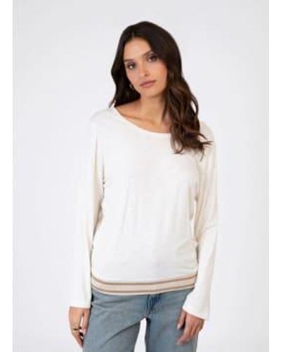 An'ge Temary t-shirt in creme - Weiß