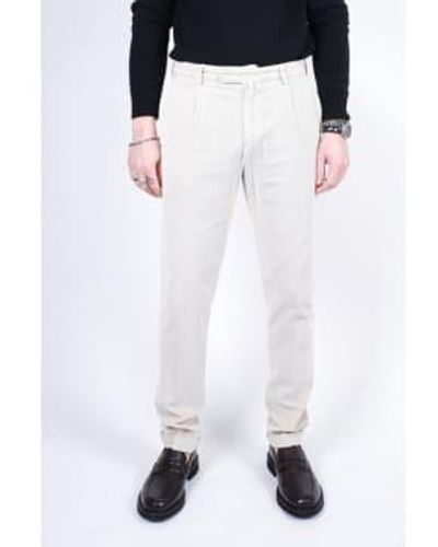 BRIGLIA Pantalon italien en velours côtelé - Blanc