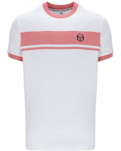 Sergio Tacchini Master T-shirt White/ Rosette - Pink