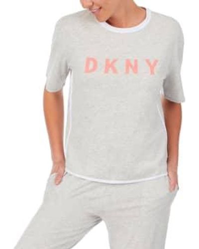 DKNY Casual Fridays Short Sleeved Top - Bianco